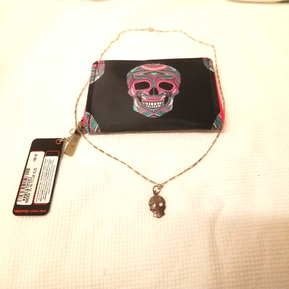 3 Item Bundle 24 inch925 Silver Necklace With925Silver Charm and NWT Tawi Wallet